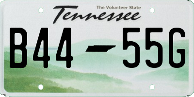 TN license plate B4455G