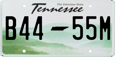 TN license plate B4455M