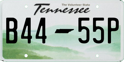 TN license plate B4455P