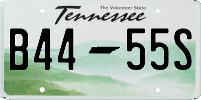 TN license plate B4455S