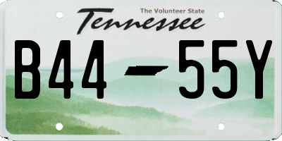 TN license plate B4455Y