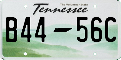 TN license plate B4456C