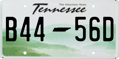 TN license plate B4456D