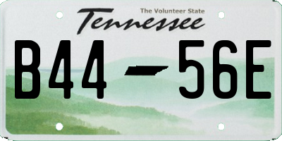 TN license plate B4456E