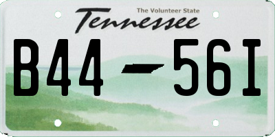 TN license plate B4456I