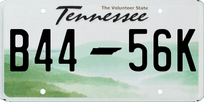 TN license plate B4456K