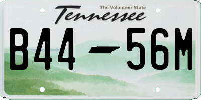 TN license plate B4456M