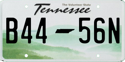 TN license plate B4456N