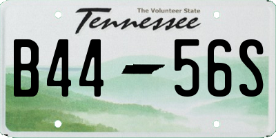 TN license plate B4456S