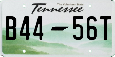 TN license plate B4456T