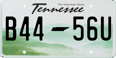 TN license plate B4456U