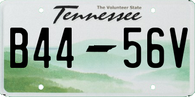 TN license plate B4456V