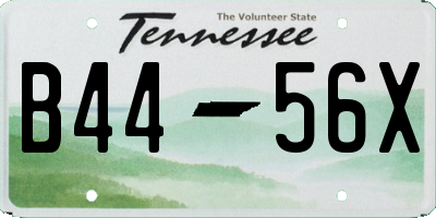 TN license plate B4456X