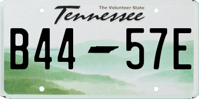 TN license plate B4457E