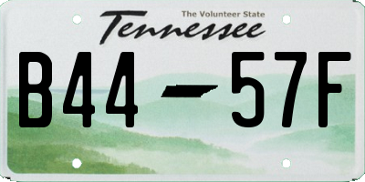 TN license plate B4457F