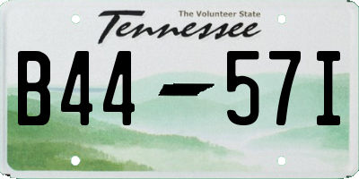 TN license plate B4457I
