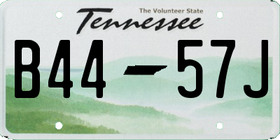 TN license plate B4457J
