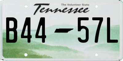 TN license plate B4457L