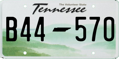 TN license plate B4457O