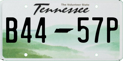 TN license plate B4457P