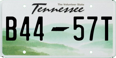 TN license plate B4457T