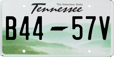 TN license plate B4457V