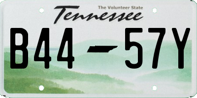 TN license plate B4457Y