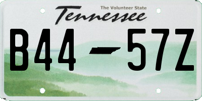 TN license plate B4457Z