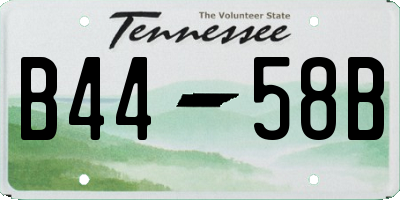 TN license plate B4458B