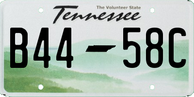 TN license plate B4458C