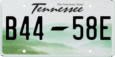 TN license plate B4458E