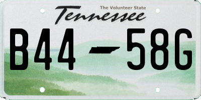 TN license plate B4458G