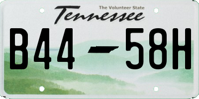TN license plate B4458H