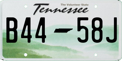 TN license plate B4458J