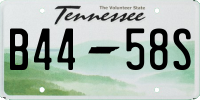 TN license plate B4458S
