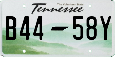 TN license plate B4458Y