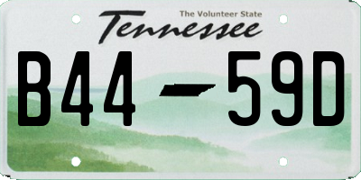 TN license plate B4459D