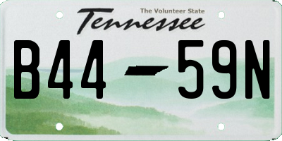 TN license plate B4459N
