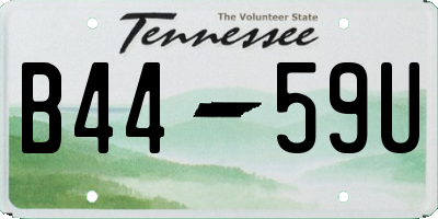 TN license plate B4459U