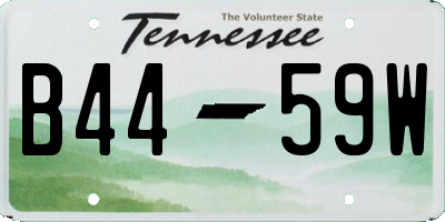 TN license plate B4459W