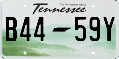 TN license plate B4459Y