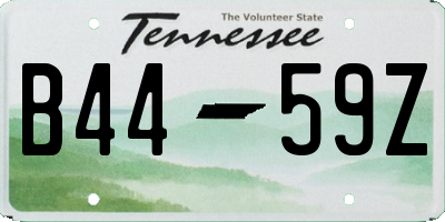 TN license plate B4459Z
