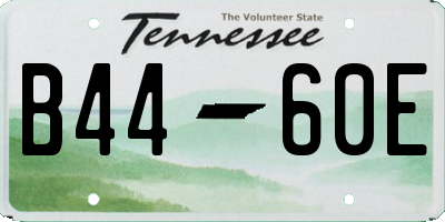 TN license plate B4460E