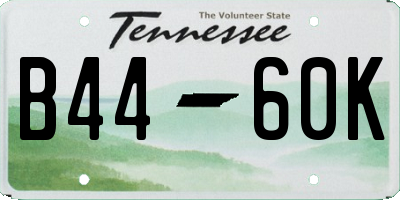 TN license plate B4460K