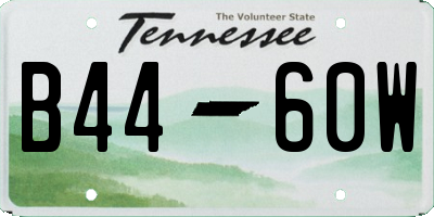 TN license plate B4460W