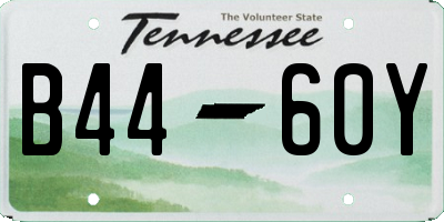 TN license plate B4460Y