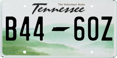 TN license plate B4460Z