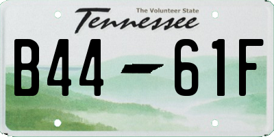 TN license plate B4461F