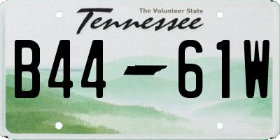 TN license plate B4461W