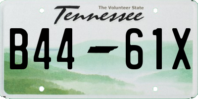 TN license plate B4461X